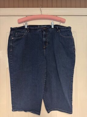 Gloria Vanderbilt Dark Blue Denim Overall Skirt